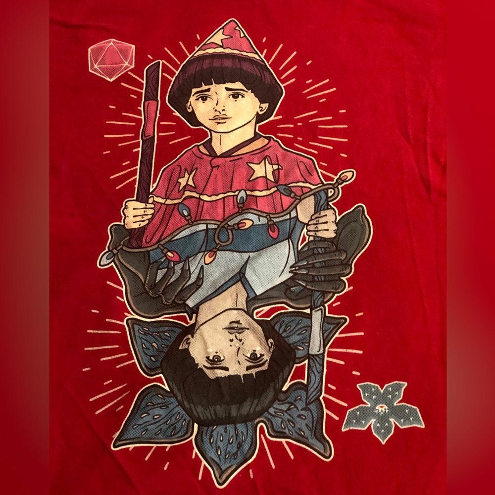 Netflix Stranger Things Upside Down Will Byers T-shirt 3XL Red TV Series